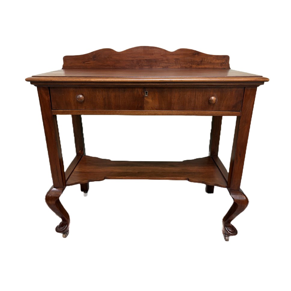 Antique Walnut One Drawer Server on Casters Antique Walnut One Drawer Server on Casters