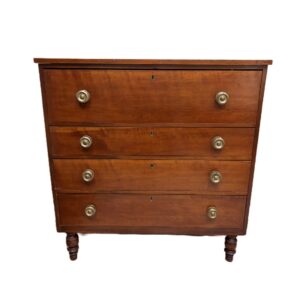 19th Century Southern Made Walnut Four Drawer Chest