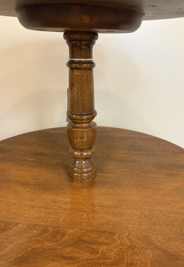 Walnut Two Tier Round Side Table/Dumbwaiter/Plant Stand Walnut Two Tier Round Side Table/Dumbwaiter/Plant Stand