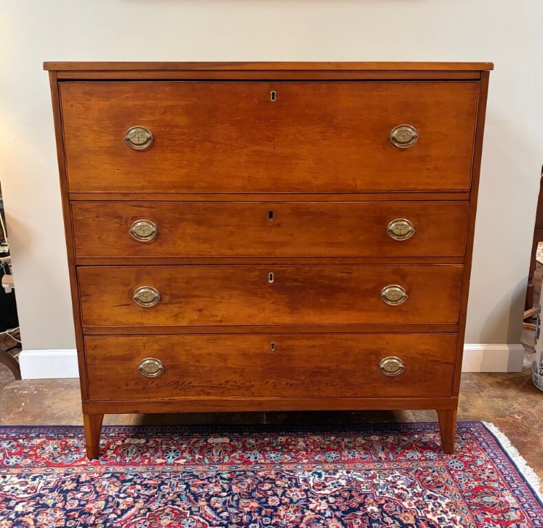 19th Century Cherry Four Drawer Chest 19th Century Cherry Four Drawer Chest