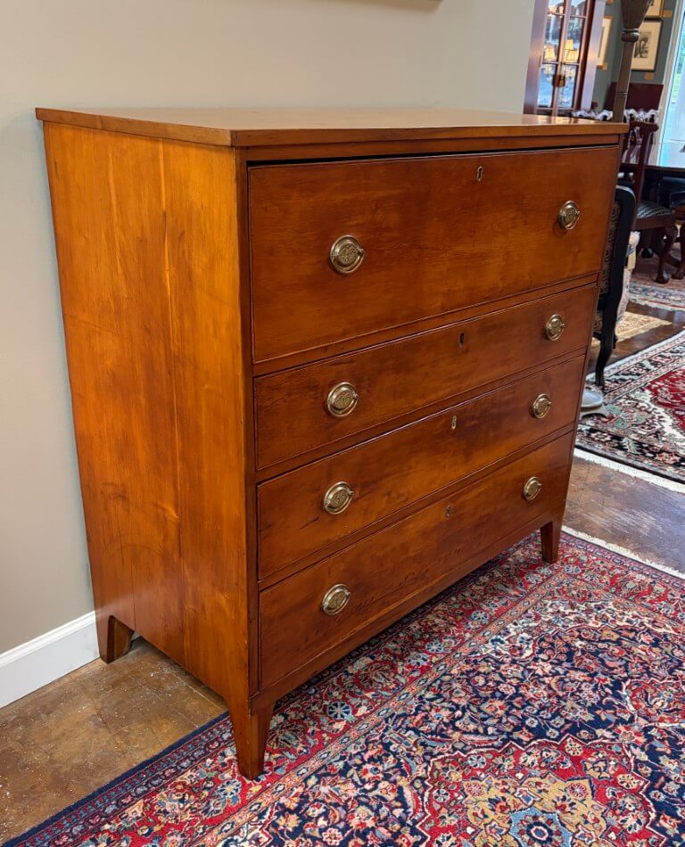 19th Century Cherry Four Drawer Chest 19th Century Cherry Four Drawer Chest