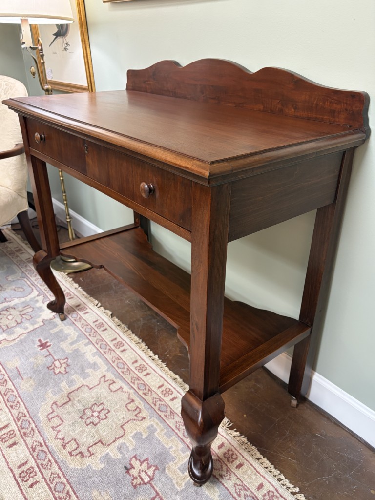 Antique Walnut One Drawer Server on Casters Antique Walnut One Drawer Server on Casters