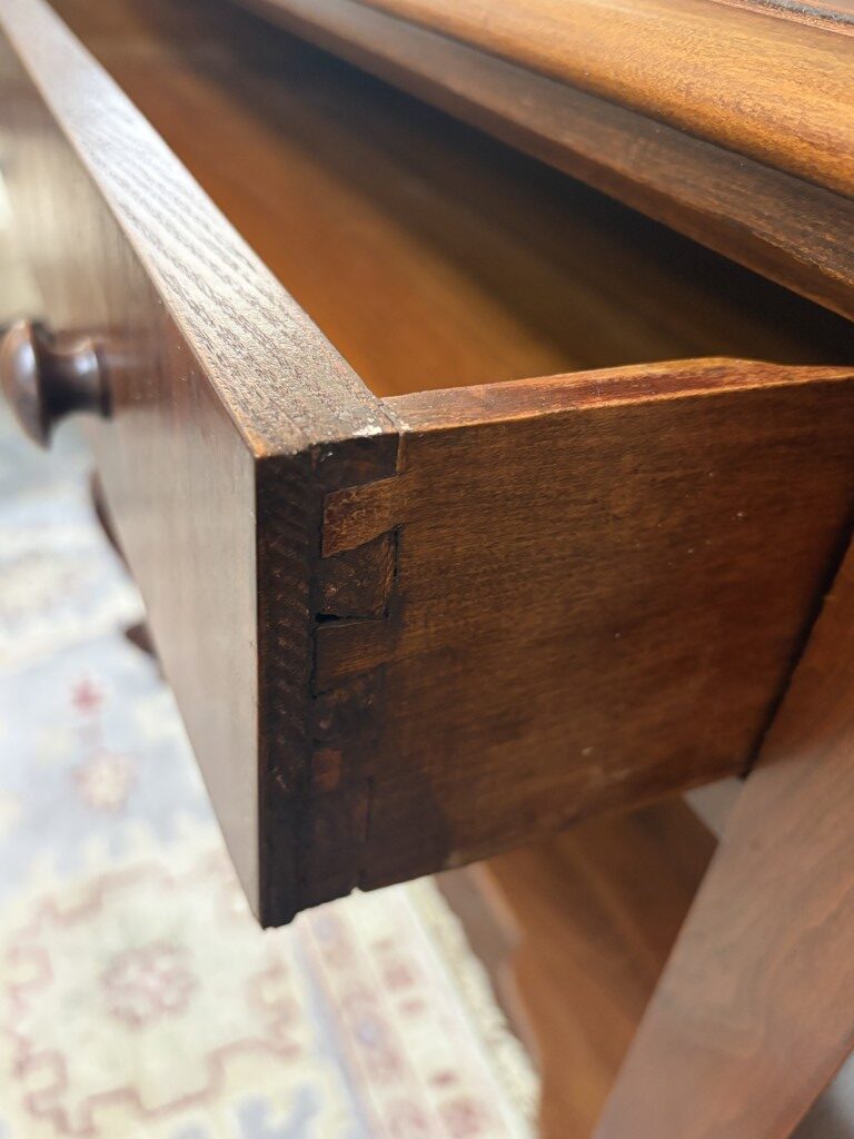 Antique Walnut One Drawer Server on Casters Antique Walnut One Drawer Server on Casters
