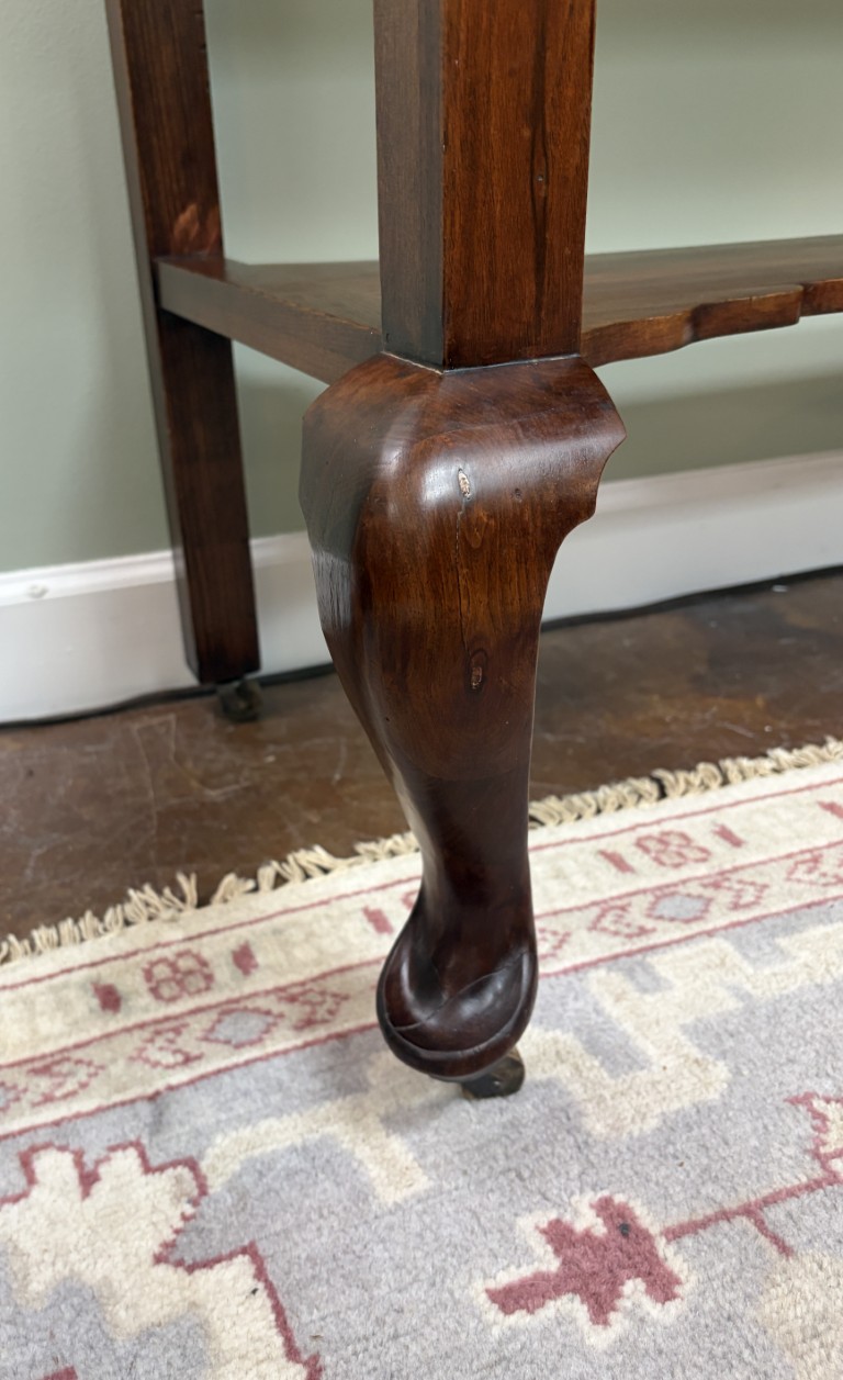 Antique Walnut One Drawer Server on Casters Antique Walnut One Drawer Server on Casters