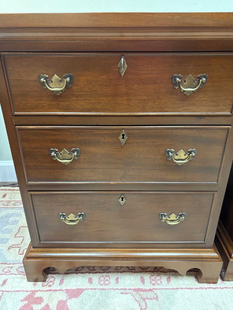 Pair of (Unsigned) Craftique Three Drawer Nightstands Pair of (Unsigned) Craftique Three Drawer Nightstands