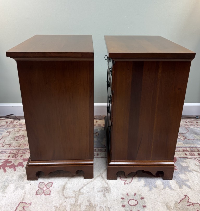 Pair of (Unsigned) Craftique Three Drawer Nightstands Pair of (Unsigned) Craftique Three Drawer Nightstands