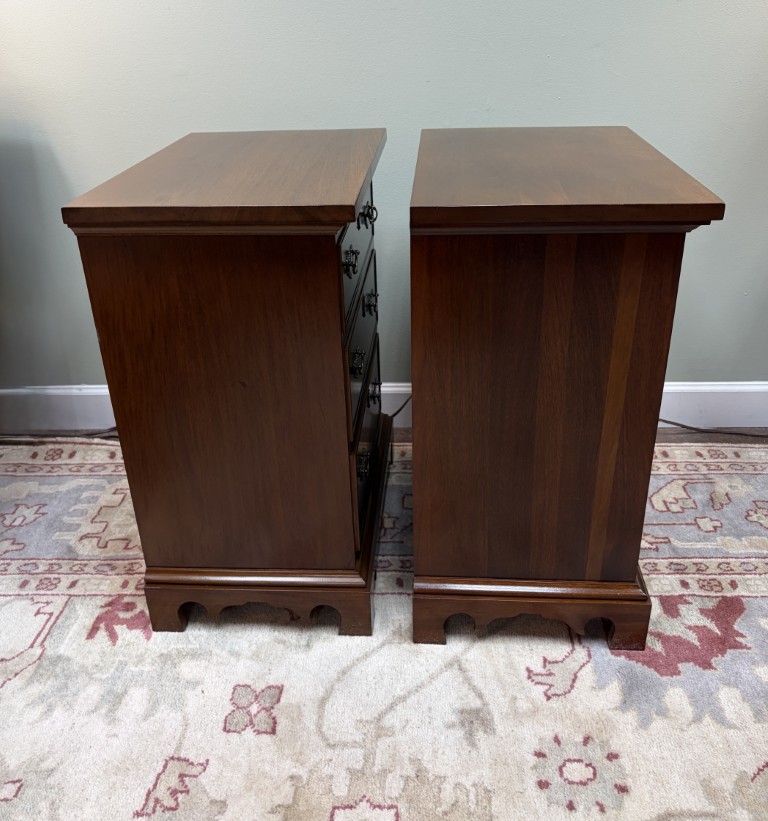Pair of (Unsigned) Craftique Three Drawer Nightstands Pair of (Unsigned) Craftique Three Drawer Nightstands