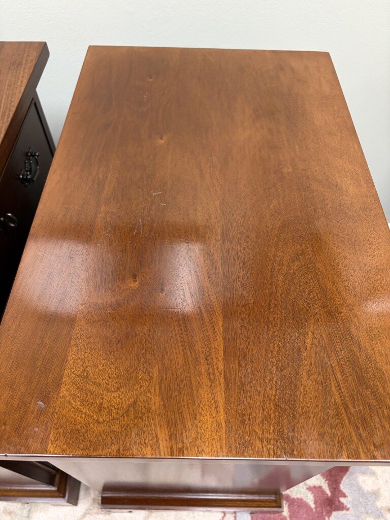 Pair of (Unsigned) Craftique Three Drawer Nightstands Pair of (Unsigned) Craftique Three Drawer Nightstands