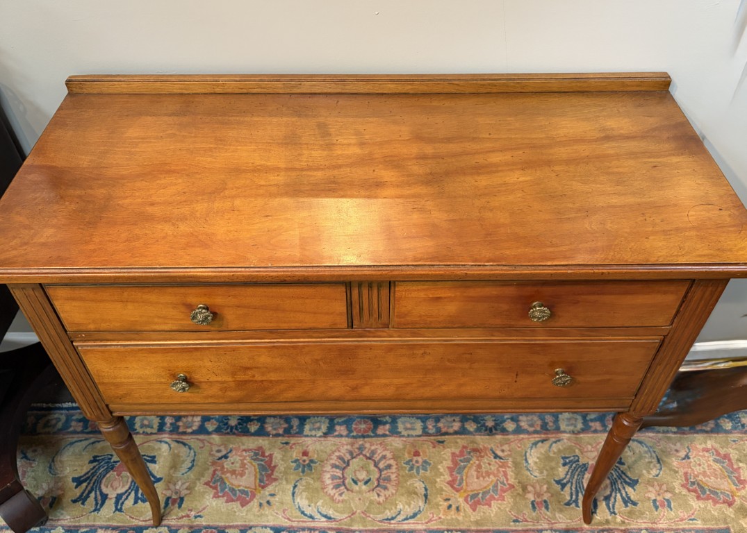 Vintage Cherry Three Drawer Server with Backsplash Vintage Cherry Three Drawer Server with Backsplash