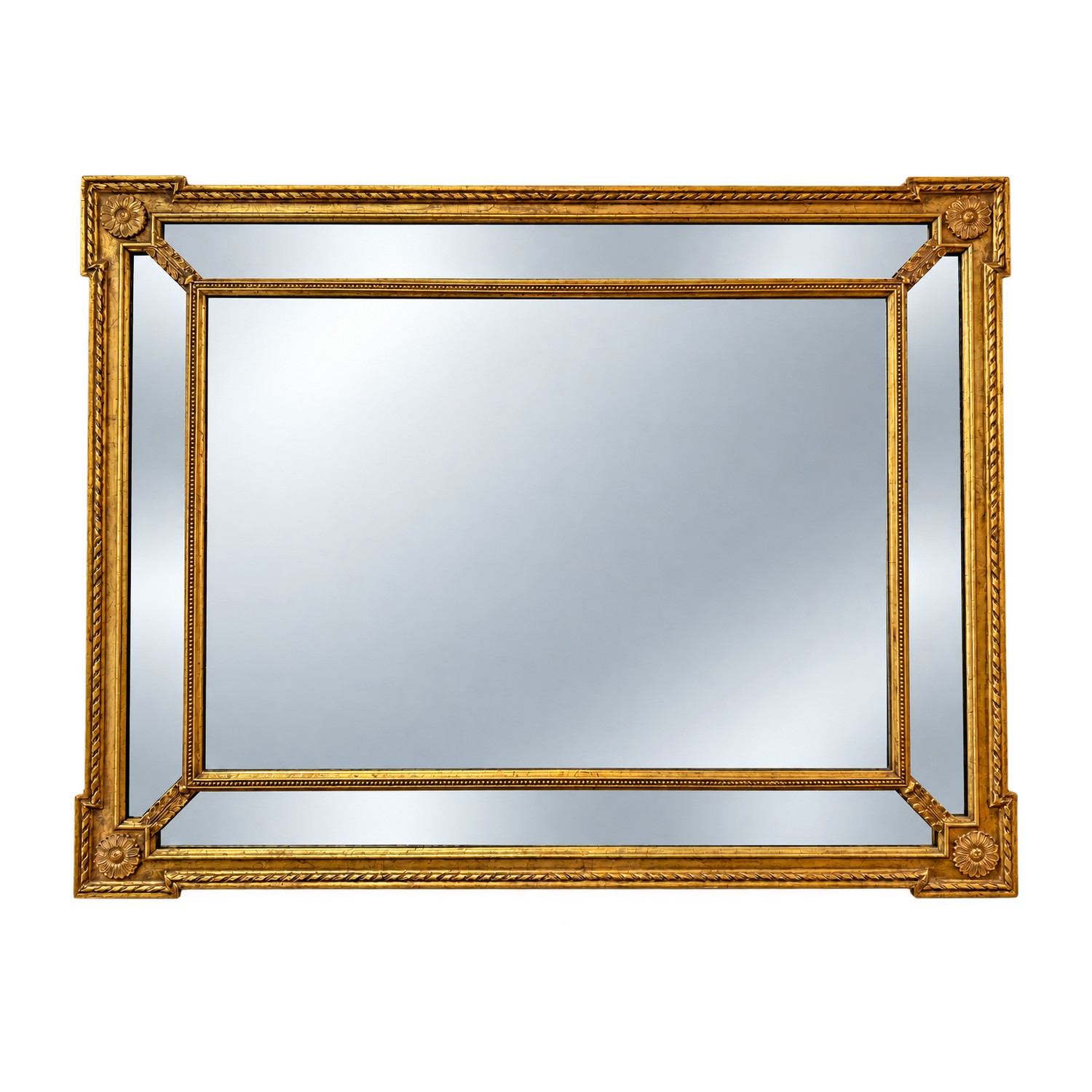 Friedman Brothers-Attributed Neoclassical Gilt Beveled Panel Wall Mirror – Vertical or Horizontal Friedman Brothers-Attributed Neoclassical Gilt Beveled Panel Wall Mirror – Vertical or Horizontal