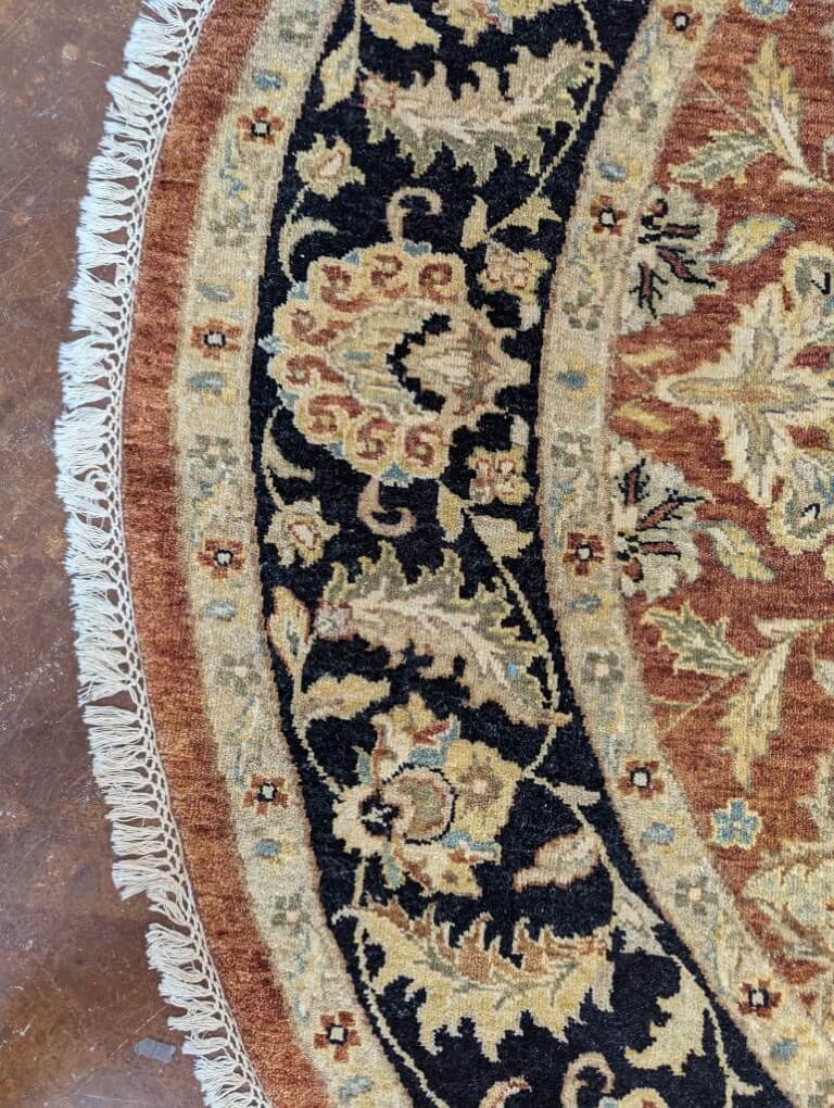8.5ft Round Hand-Knotted Area Rug 8.5ft Round Hand-Knotted Area Rug