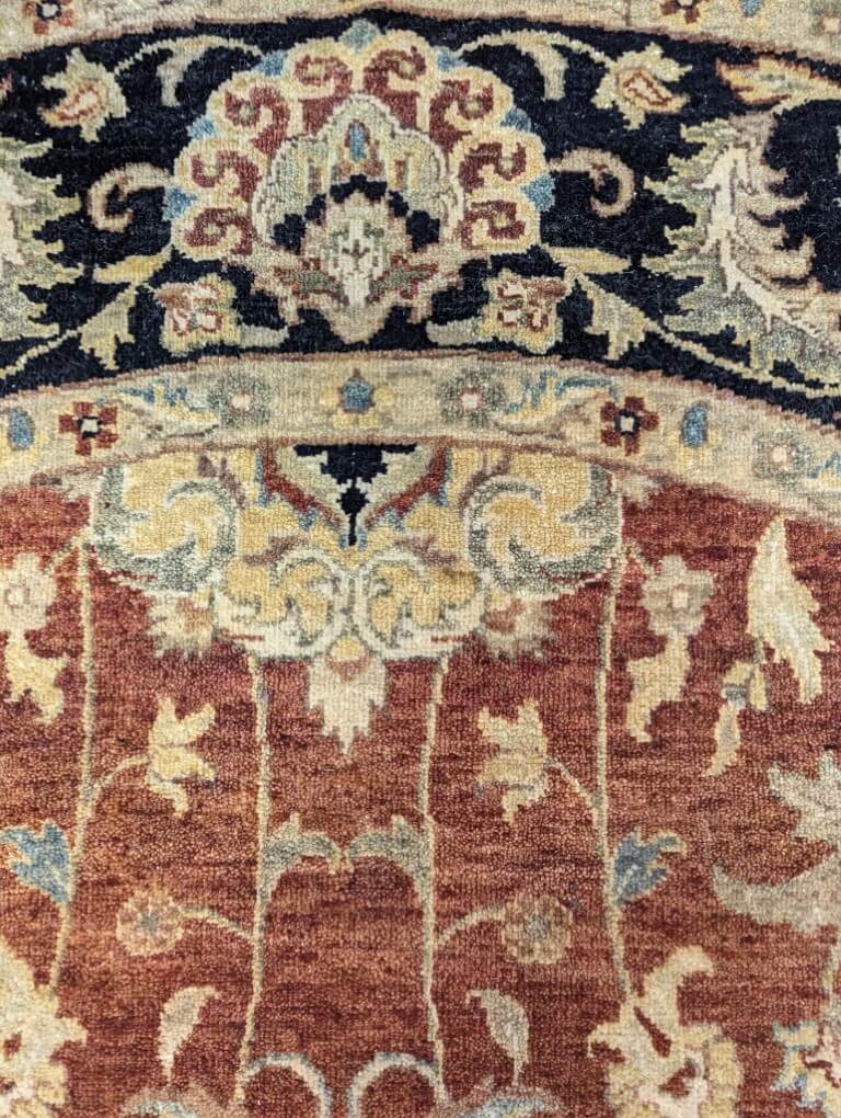 8.5ft Round Hand-Knotted Area Rug 8.5ft Round Hand-Knotted Area Rug