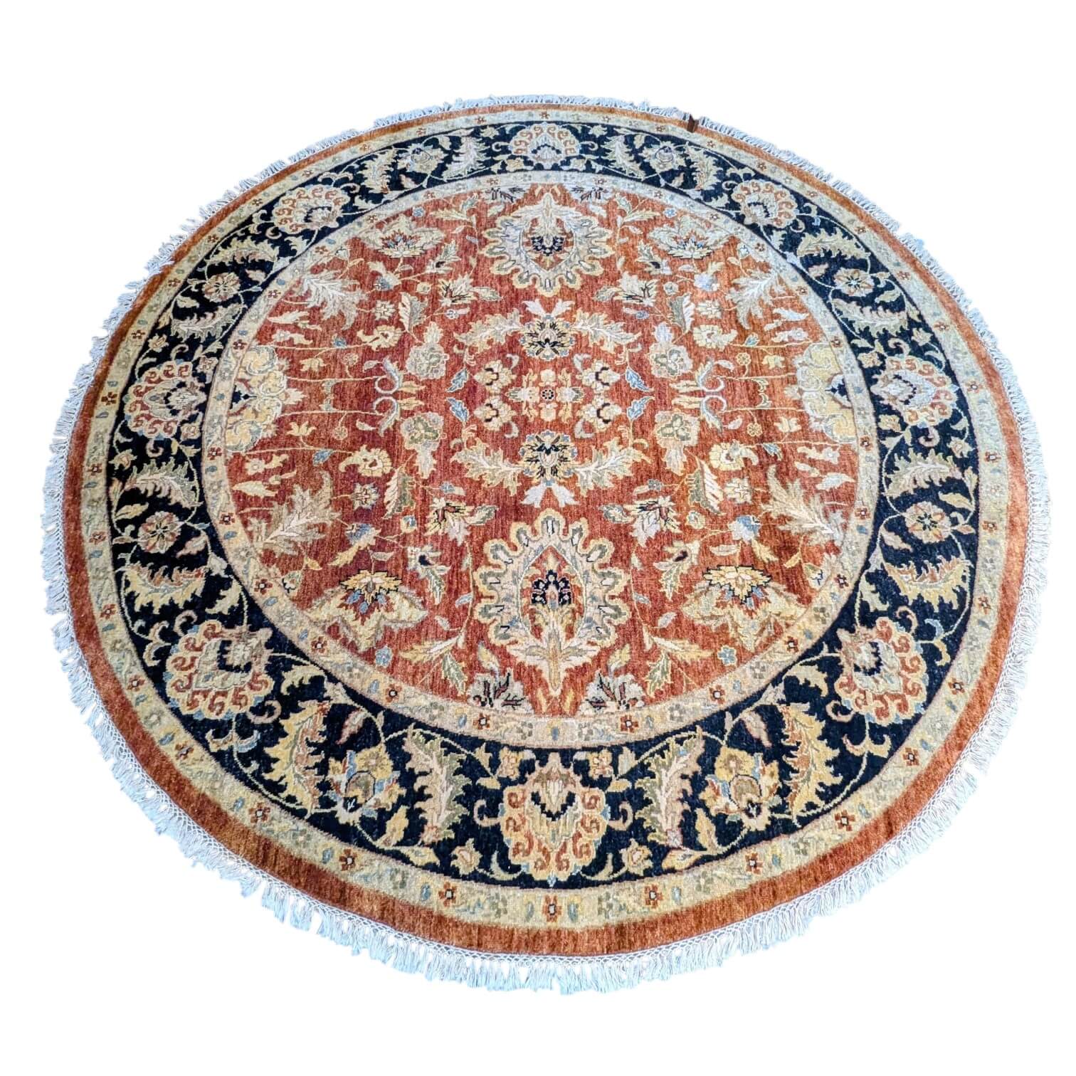 8.5ft Round Hand-Knotted Area Rug 8.5ft Round Hand-Knotted Area Rug