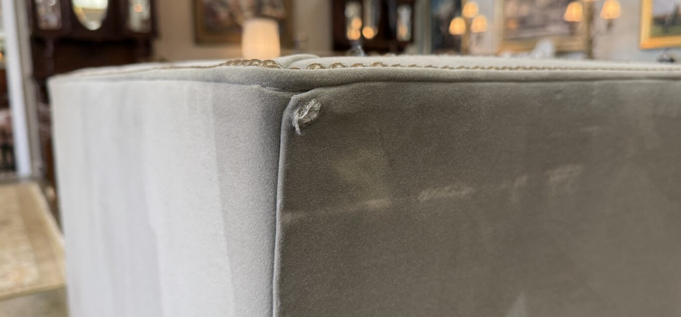Stickley Greige Upholstered and Tufted Draper Sofa Stickley Greige Upholstered and Tufted Draper Sofa