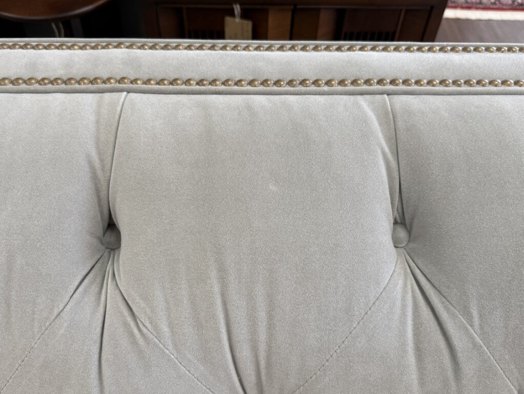 Stickley Greige Upholstered and Tufted Draper Sofa Stickley Greige Upholstered and Tufted Draper Sofa