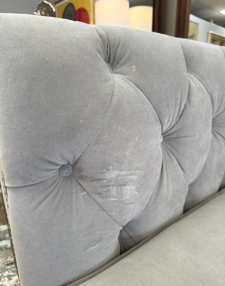 Stickley Greige Upholstered and Tufted Draper Sofa Stickley Greige Upholstered and Tufted Draper Sofa