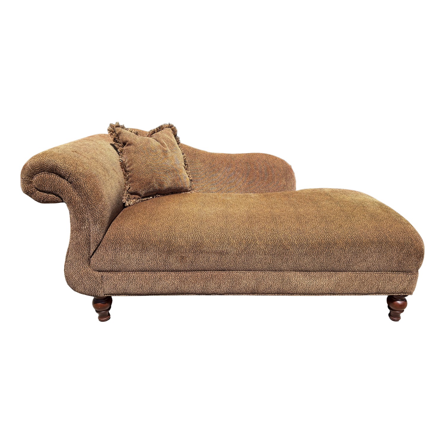 Leopard Print Upholstered Chaise Lounge with Pillow Leopard Print Upholstered Chaise Lounge with Pillow