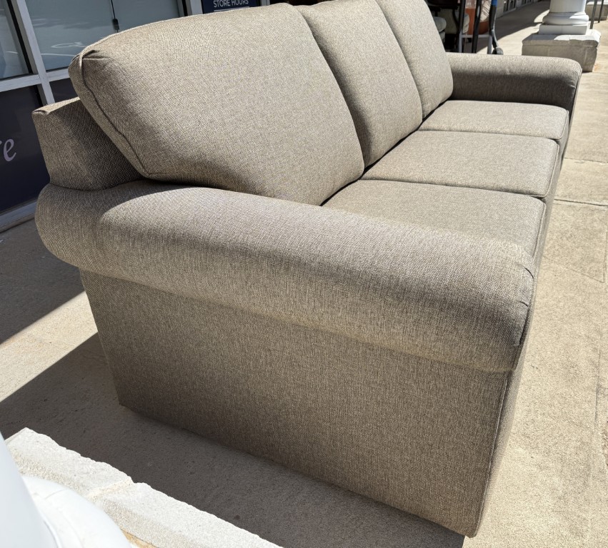 New Hickory-Fry Light Brown Upholstered Sofa New Hickory-Fry Light Brown Upholstered Sofa