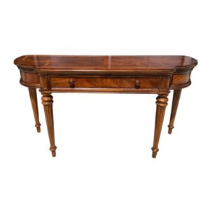 Banded Top Foyer Table with One Drawer and Fluted Legs