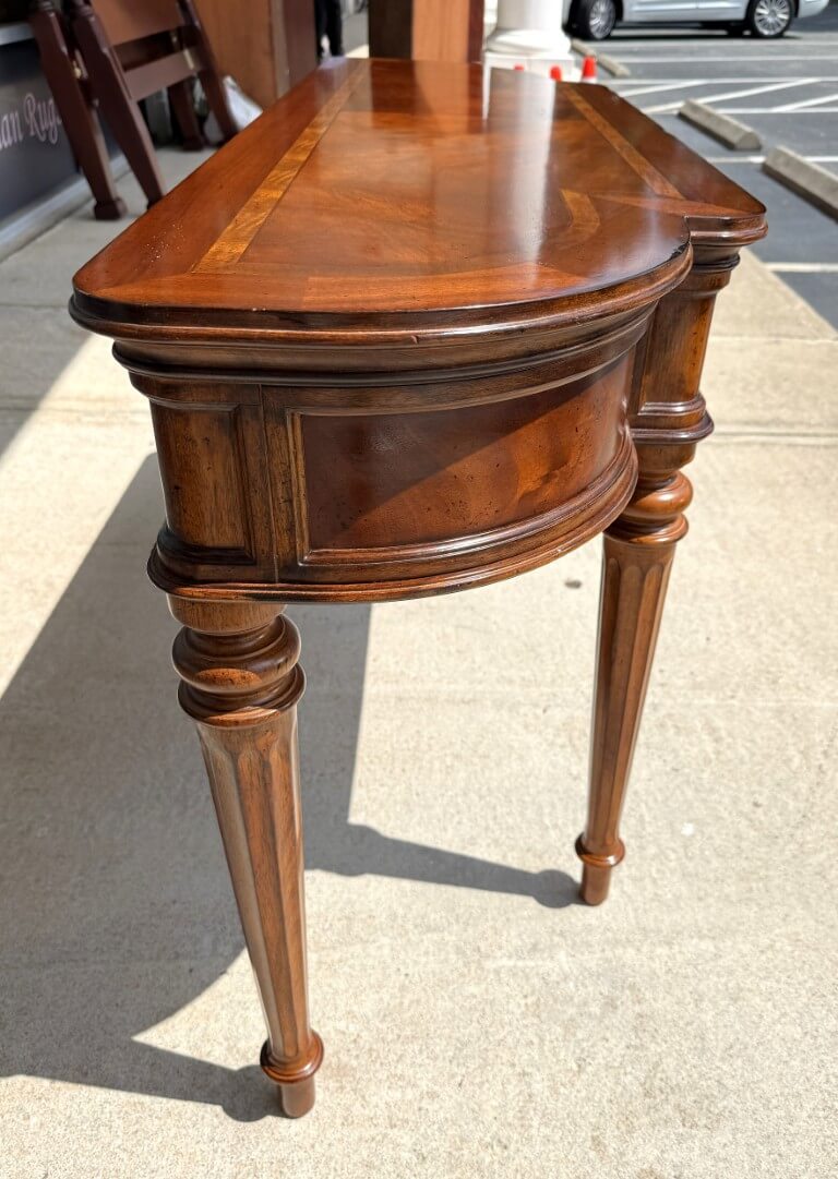 Banded Top Foyer Table with One Drawer and Fluted Legs Banded Top Foyer Table with One Drawer and Fluted Legs
