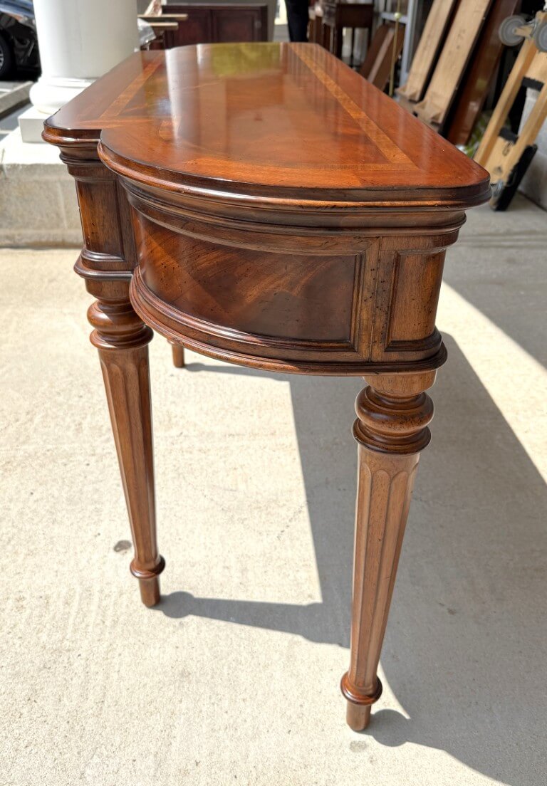Banded Top Foyer Table with One Drawer and Fluted Legs Banded Top Foyer Table with One Drawer and Fluted Legs