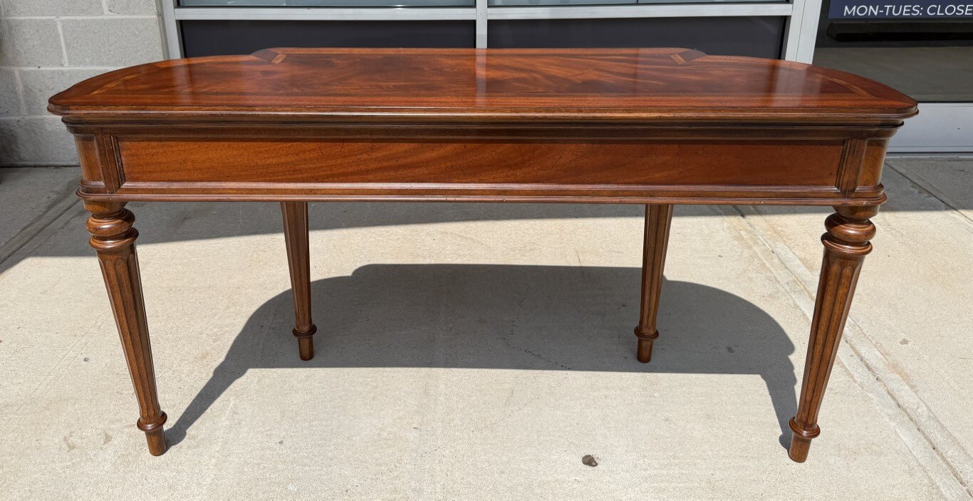 Banded Top Foyer Table with One Drawer and Fluted Legs Banded Top Foyer Table with One Drawer and Fluted Legs