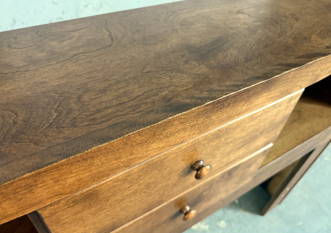 Full Size Cherry Bookcase Headboard with Drawers & Cubbies Full Size Cherry Bookcase Headboard with Drawers & Cubbies