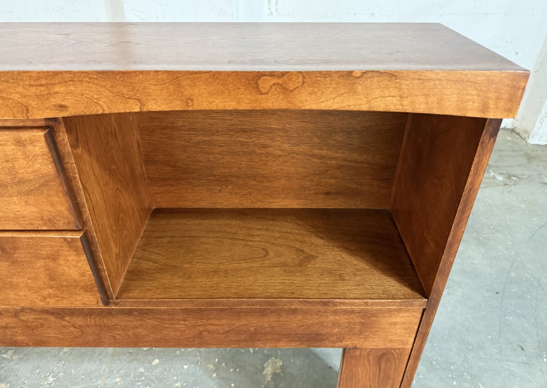 Full Size Cherry Bookcase Headboard with Drawers & Cubbies Full Size Cherry Bookcase Headboard with Drawers & Cubbies