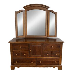 Cherry Dresser with Trifold Mirror