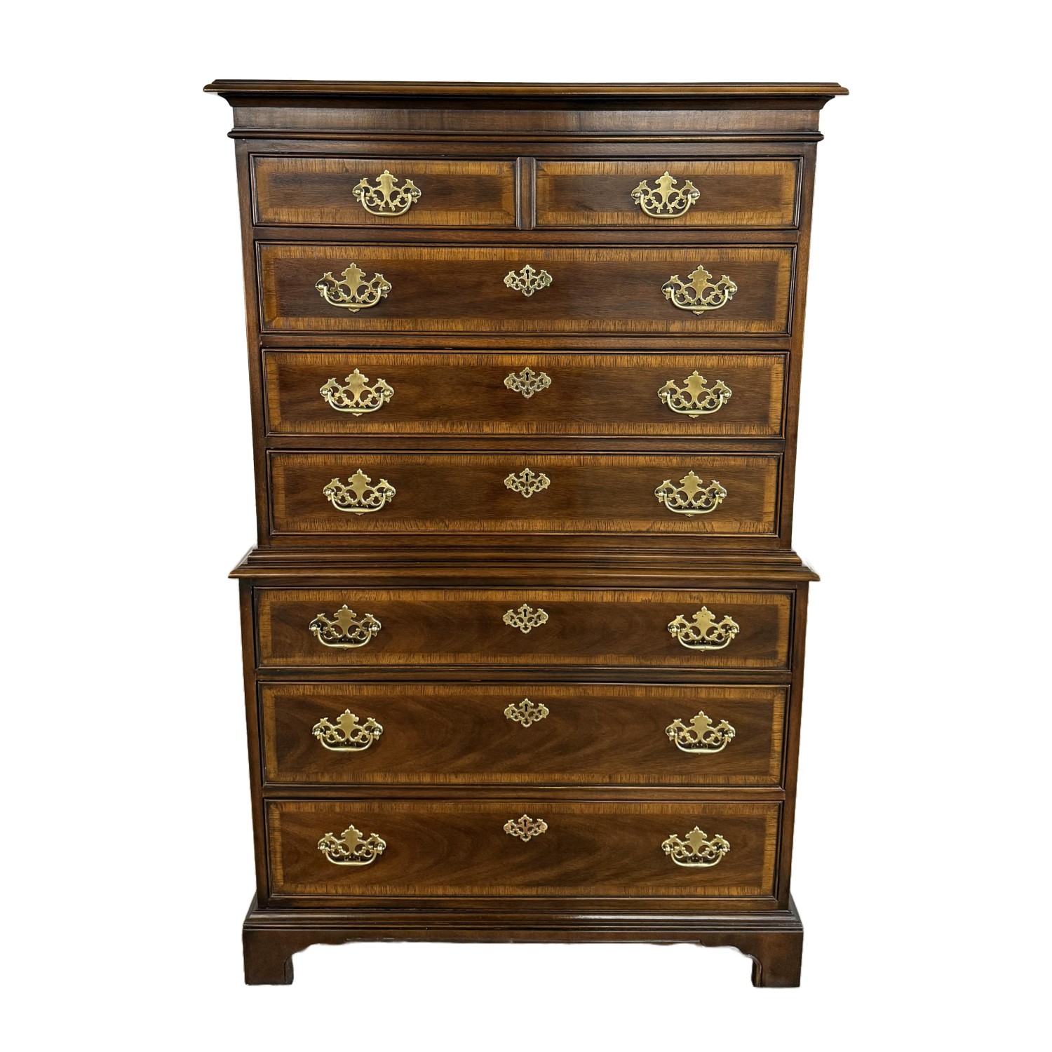 Drexel 18th Century Collection Banded Chest of Drawers Drexel 18th Century Collection Banded Chest of Drawers