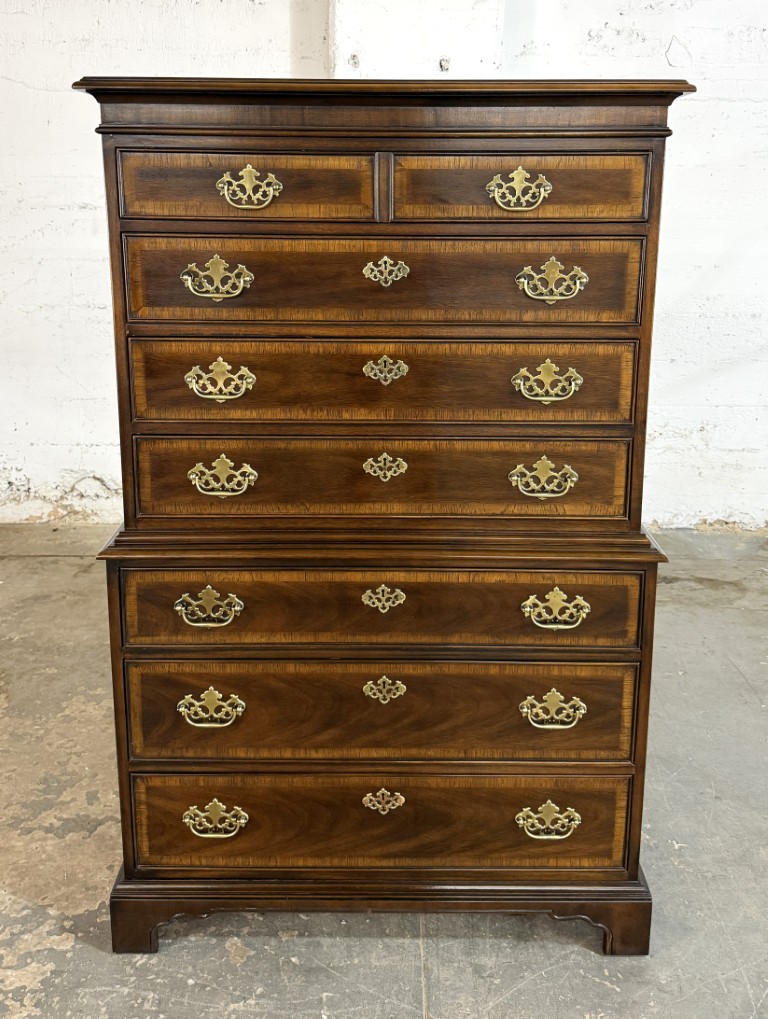 Drexel 18th Century Collection Banded Chest of Drawers Drexel 18th Century Collection Banded Chest of Drawers