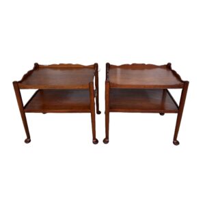 Pair of Statton Cherry Two Tier Side/End Tables
