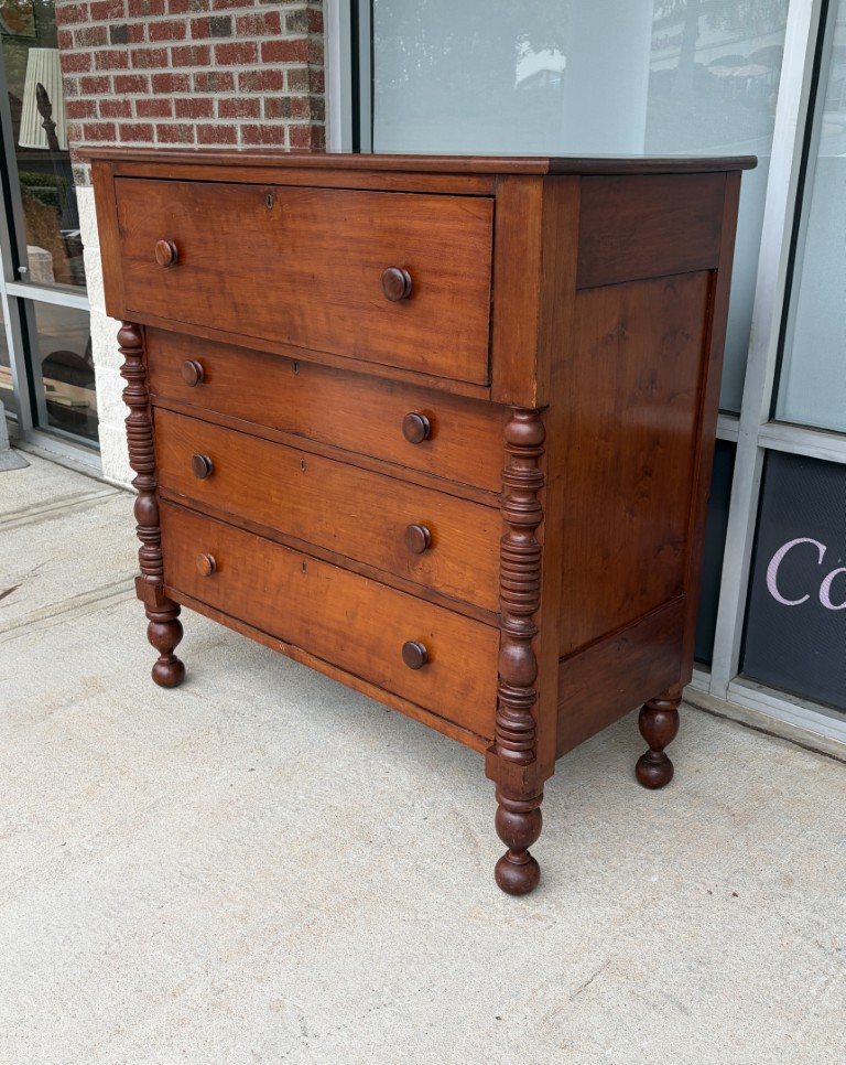 19th Century Cherry Four Drawer Chest 19th Century Cherry Four Drawer Chest