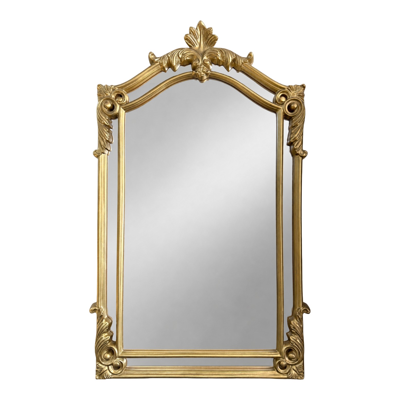 Gold Acanthus Crest Mirror Gold Acanthus Crest Mirror