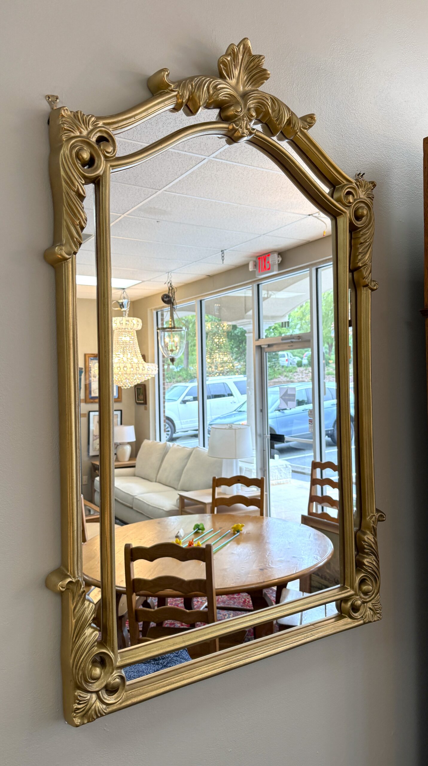 Gold Acanthus Crest Mirror Gold Acanthus Crest Mirror