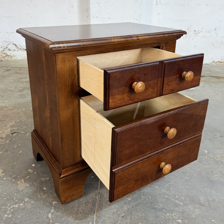 Cherry Nightstand with Paneled Drawer Fronts Cherry Nightstand with Paneled Drawer Fronts