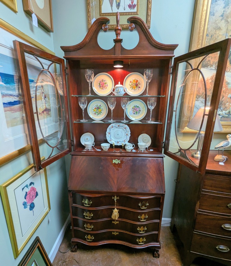 Mahogany Secretary Desk By Jasper Cabinet Co. Mahogany Secretary Desk By Jasper Cabinet Co.