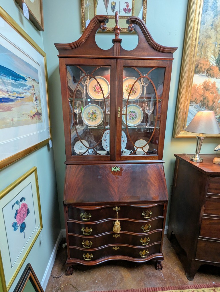 Mahogany Secretary Desk By Jasper Cabinet Co. Mahogany Secretary Desk By Jasper Cabinet Co.