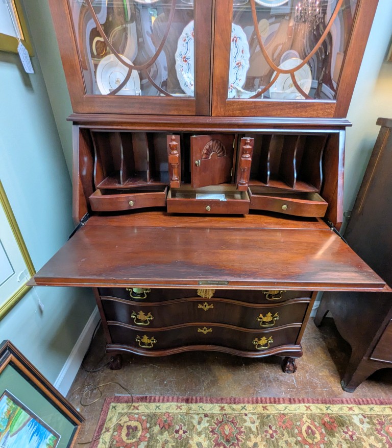 Mahogany Secretary Desk By Jasper Cabinet Co. Mahogany Secretary Desk By Jasper Cabinet Co.