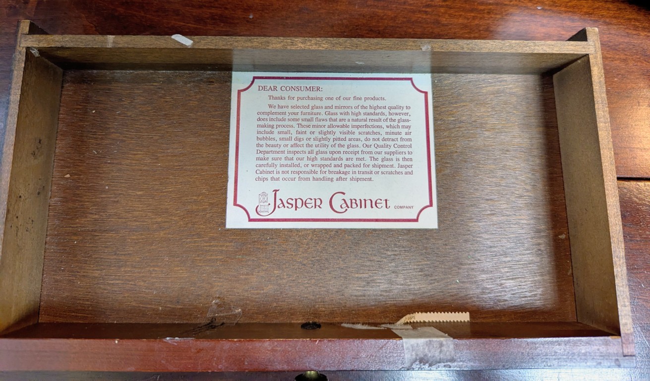 Mahogany Secretary Desk By Jasper Cabinet Co. Mahogany Secretary Desk By Jasper Cabinet Co.