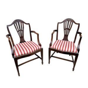 Pair Of Hepplewhite Style Armchairs