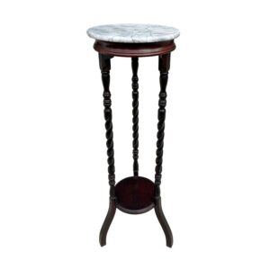 Vintage Marble-Top Barley Twist Pedestal/Plant Stand