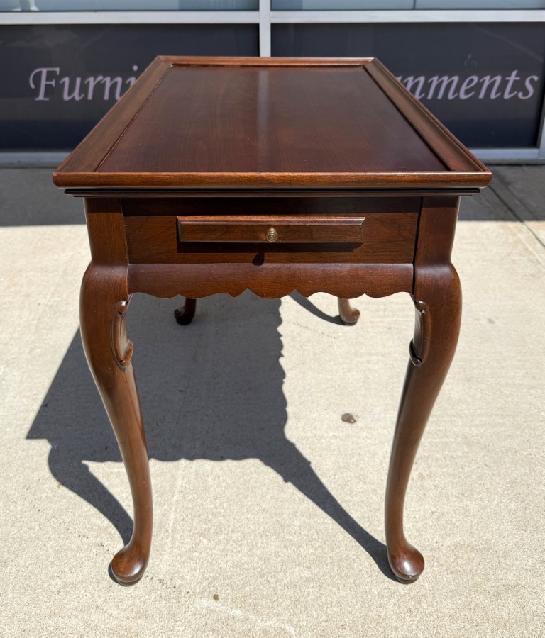 Ethan Allen Solid Cherry Queen Anne Tea Table Ethan Allen Solid Cherry Queen Anne Tea Table