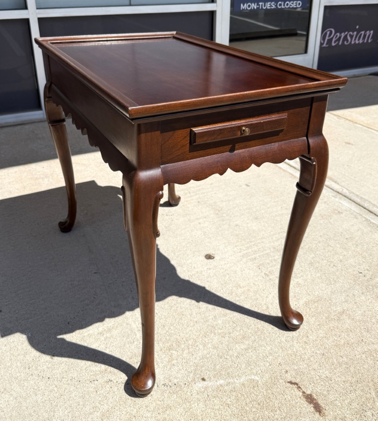 Ethan Allen Solid Cherry Queen Anne Tea Table Ethan Allen Solid Cherry Queen Anne Tea Table