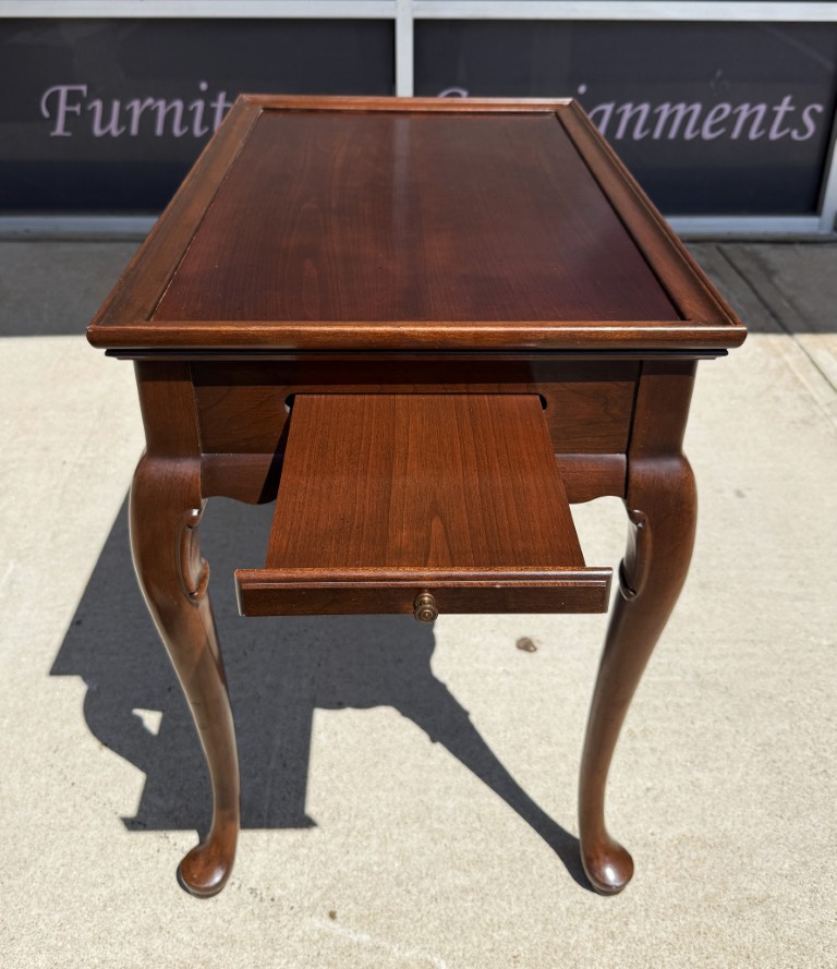 Ethan Allen Solid Cherry Queen Anne Tea Table Ethan Allen Solid Cherry Queen Anne Tea Table