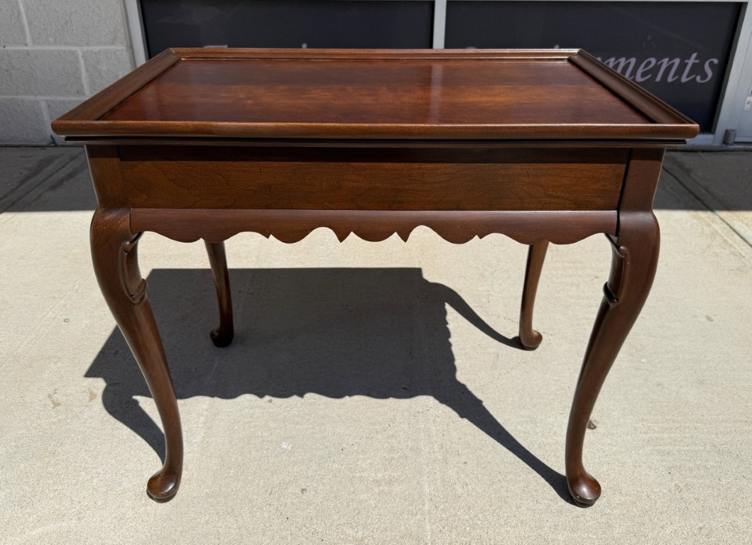Ethan Allen Solid Cherry Queen Anne Tea Table Ethan Allen Solid Cherry Queen Anne Tea Table