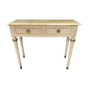 Louis XVI French Onyx Top Console Table