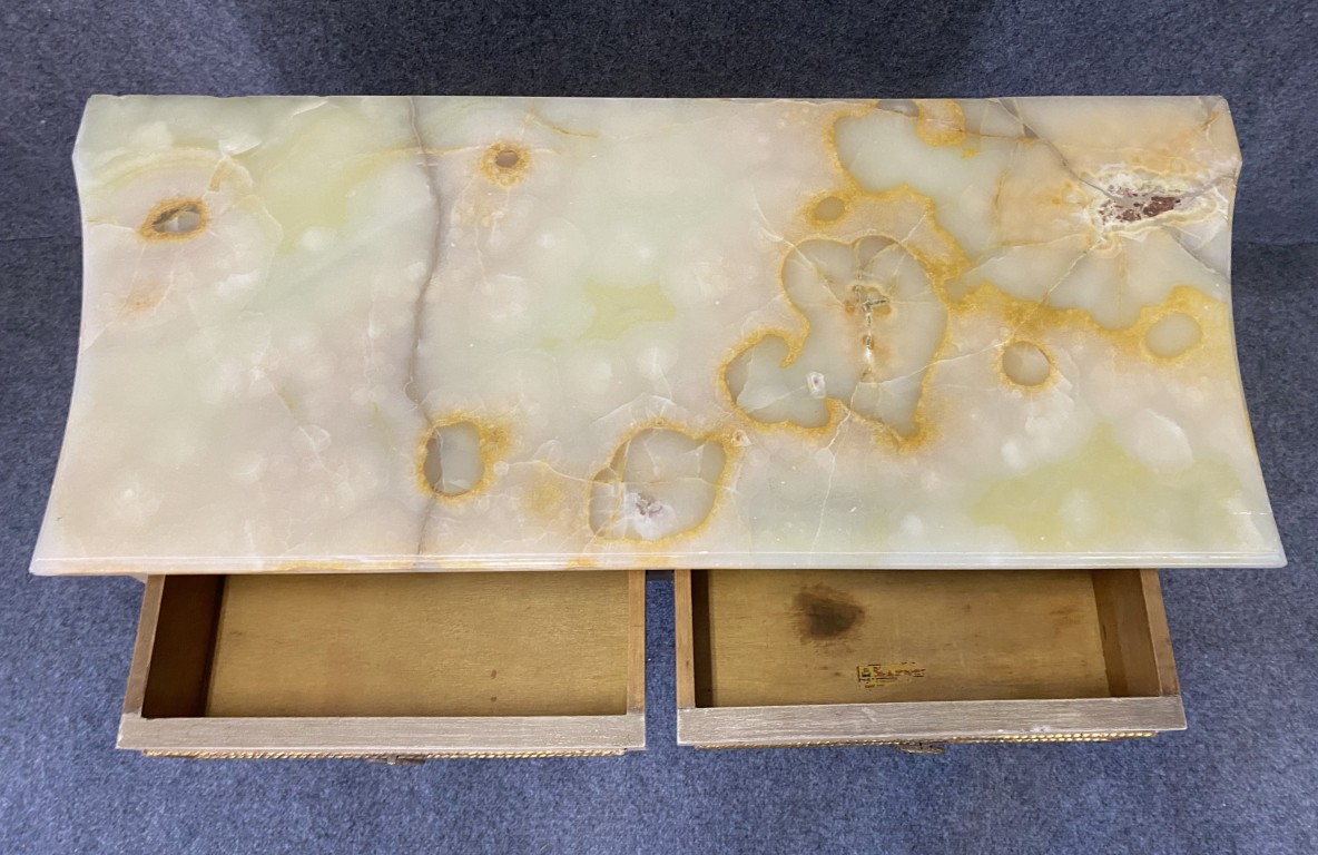 Louis XVI French Onyx Top Console Table Louis XVI French Onyx Top Console Table