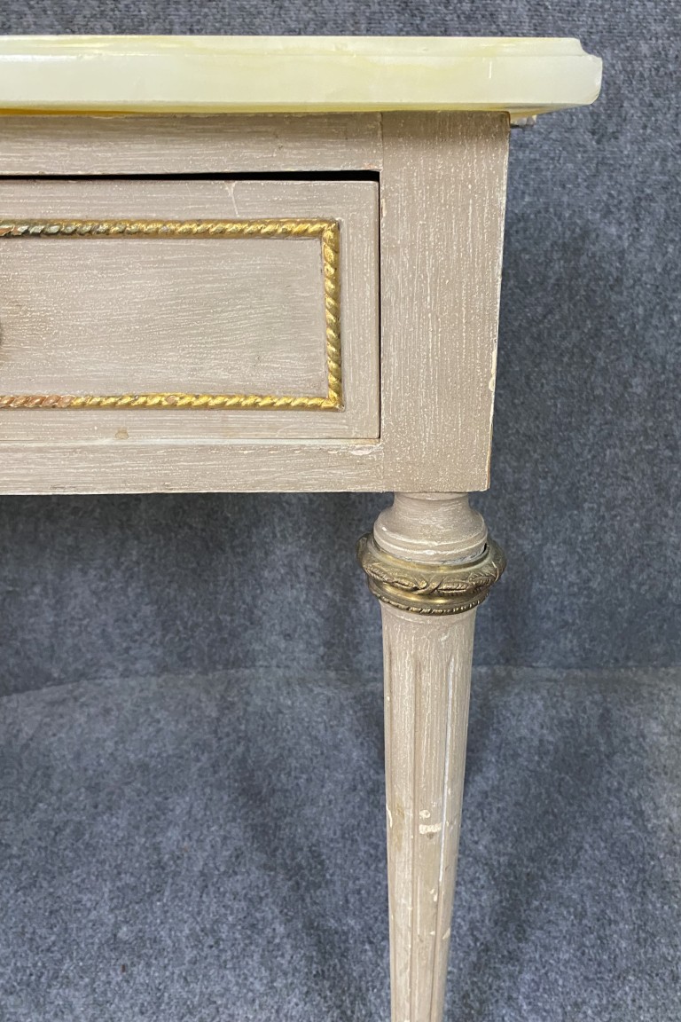 Louis XVI French Onyx Top Console Table Louis XVI French Onyx Top Console Table