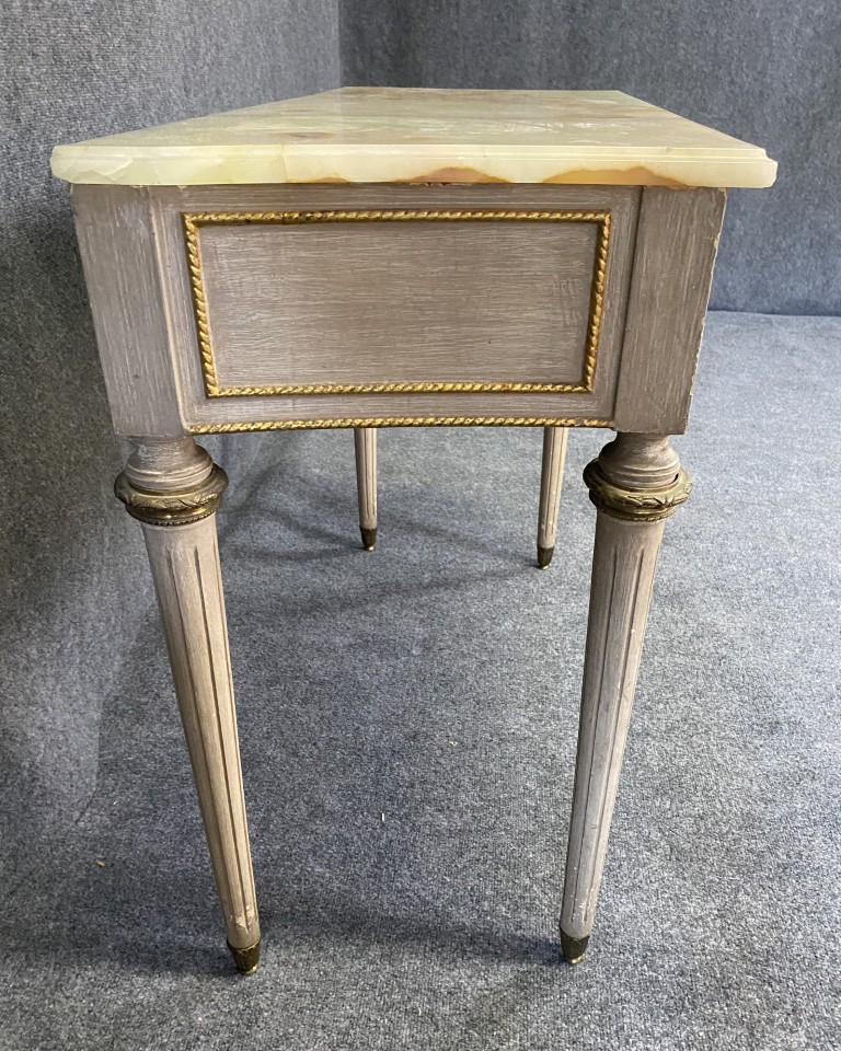 Louis XVI French Onyx Top Console Table Louis XVI French Onyx Top Console Table